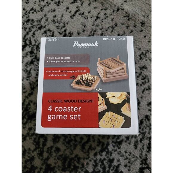 NWT Promark wooden Coaster Game Set - Picture 2 of 4